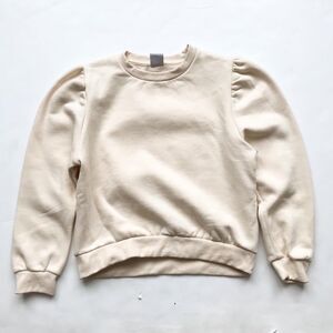 Zara cream puff shoulder  sweatshirt EUC 11-12Y